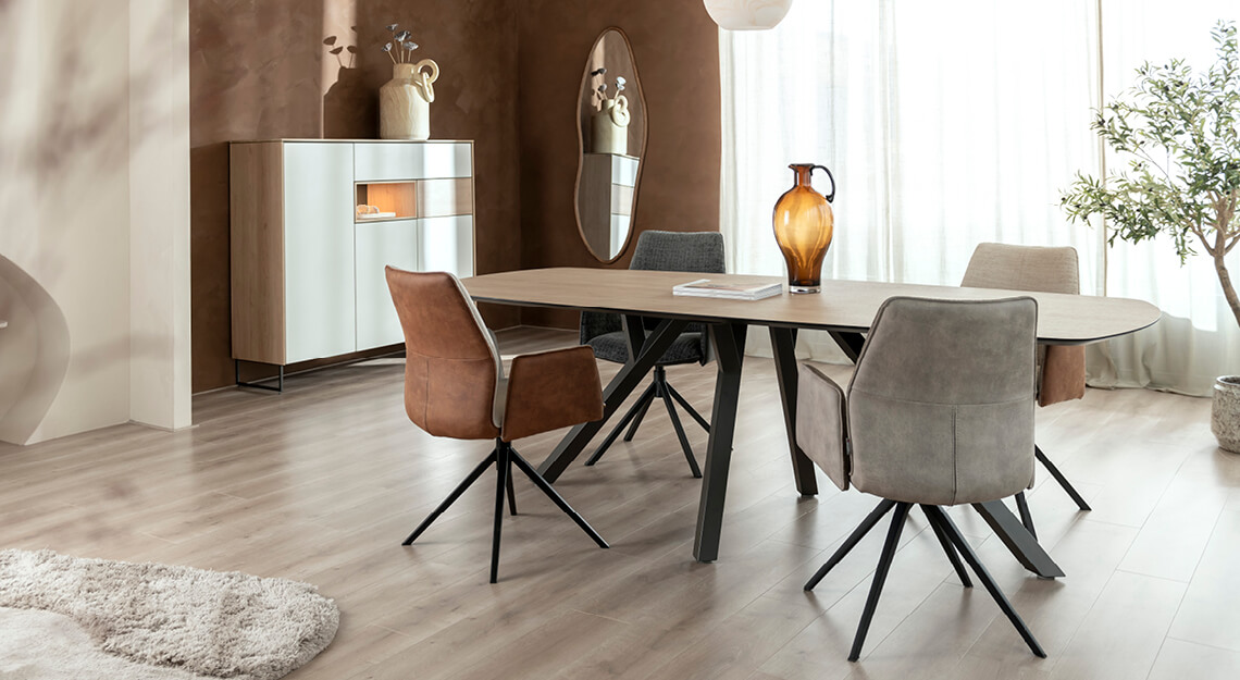 Woontrend 2025 Flex Living uitschuifbare eettafel